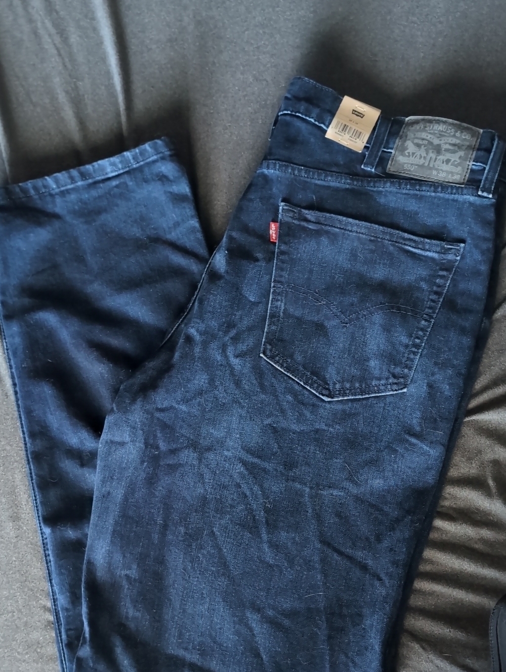 Levi's Men's Navy 550 Relaxed Stretch Jeans